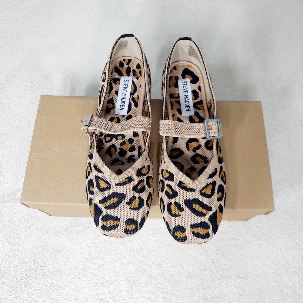 Steve Madden Richmond Leopard Print Mary Jane Women's Ballet Flats Size 6.5 NWT - Picture 6 of 12